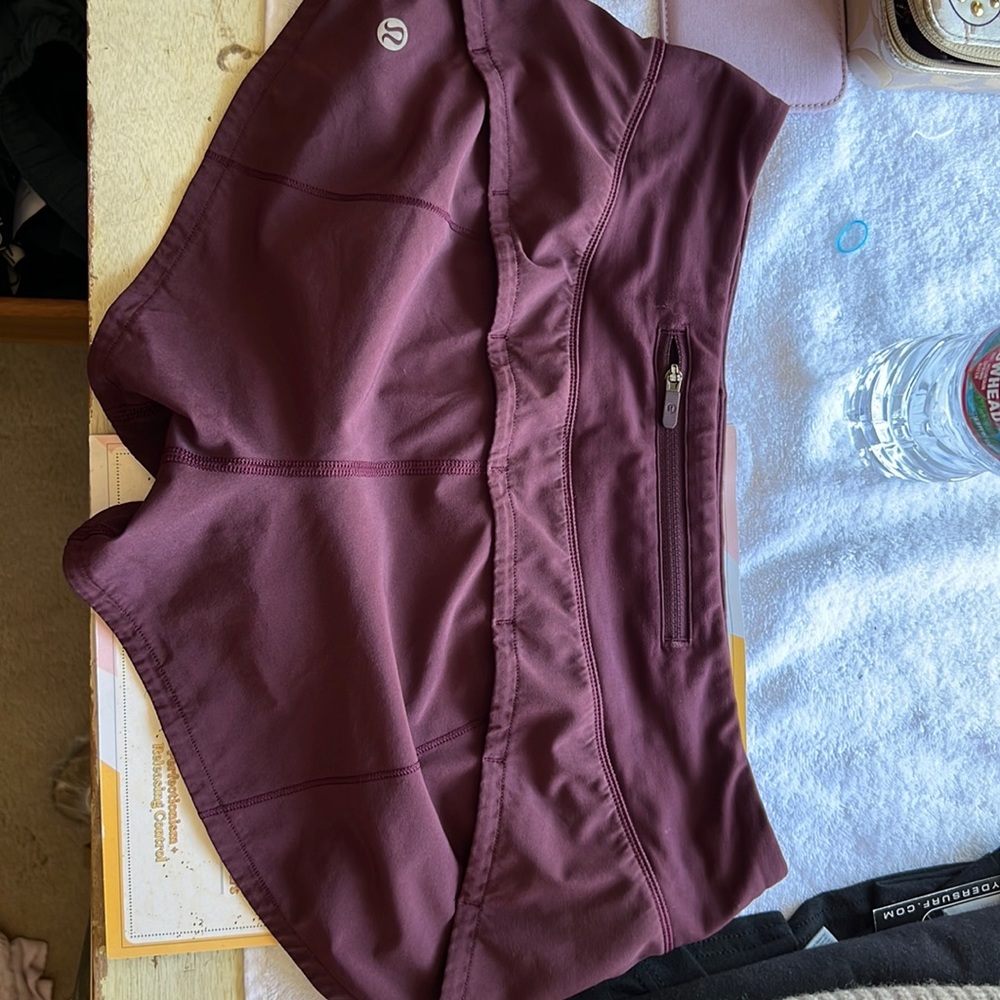 Plum color lulu shorts short